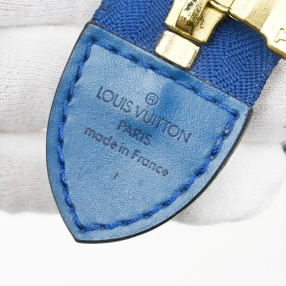 LOUIS VUITTON LV Logo Riviera Hand Bag Epi Leather Blue France - Picture 14 of 16